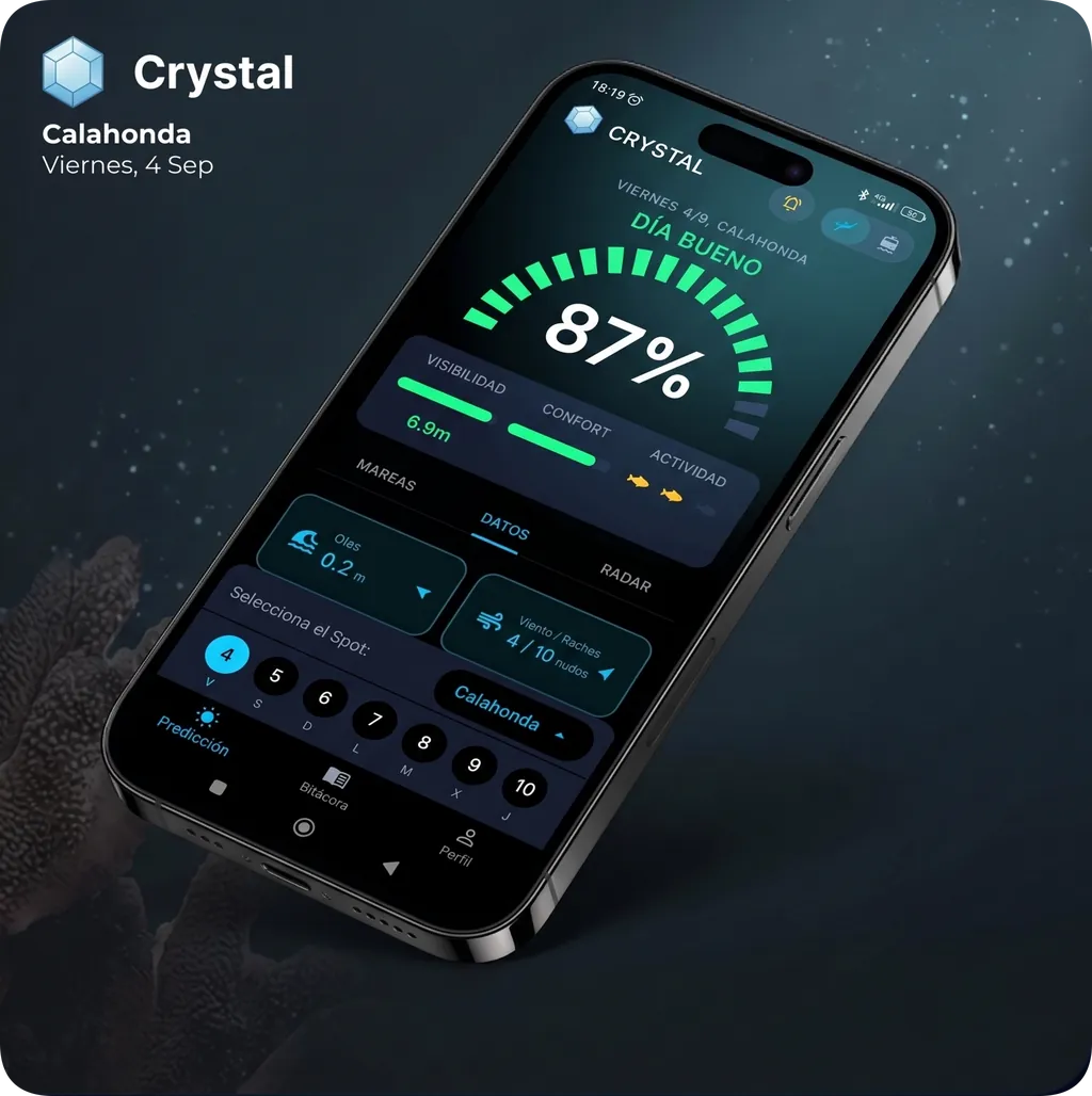 Crystal App UI Mockup